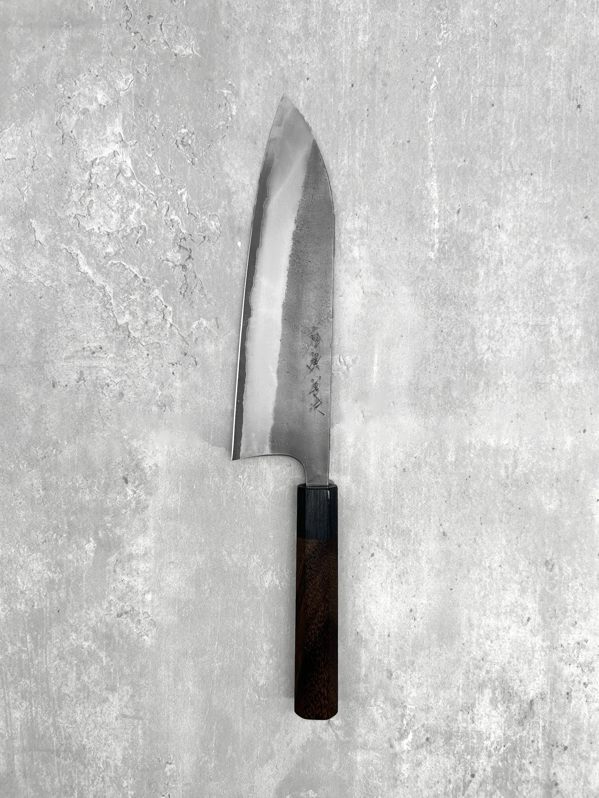 Matsubara Katsuto Tanaka japanese knife masaru knives Malaysia 210mm gyuto aogami 2 carbon steel nashiji rosewood Nagasaki chef 