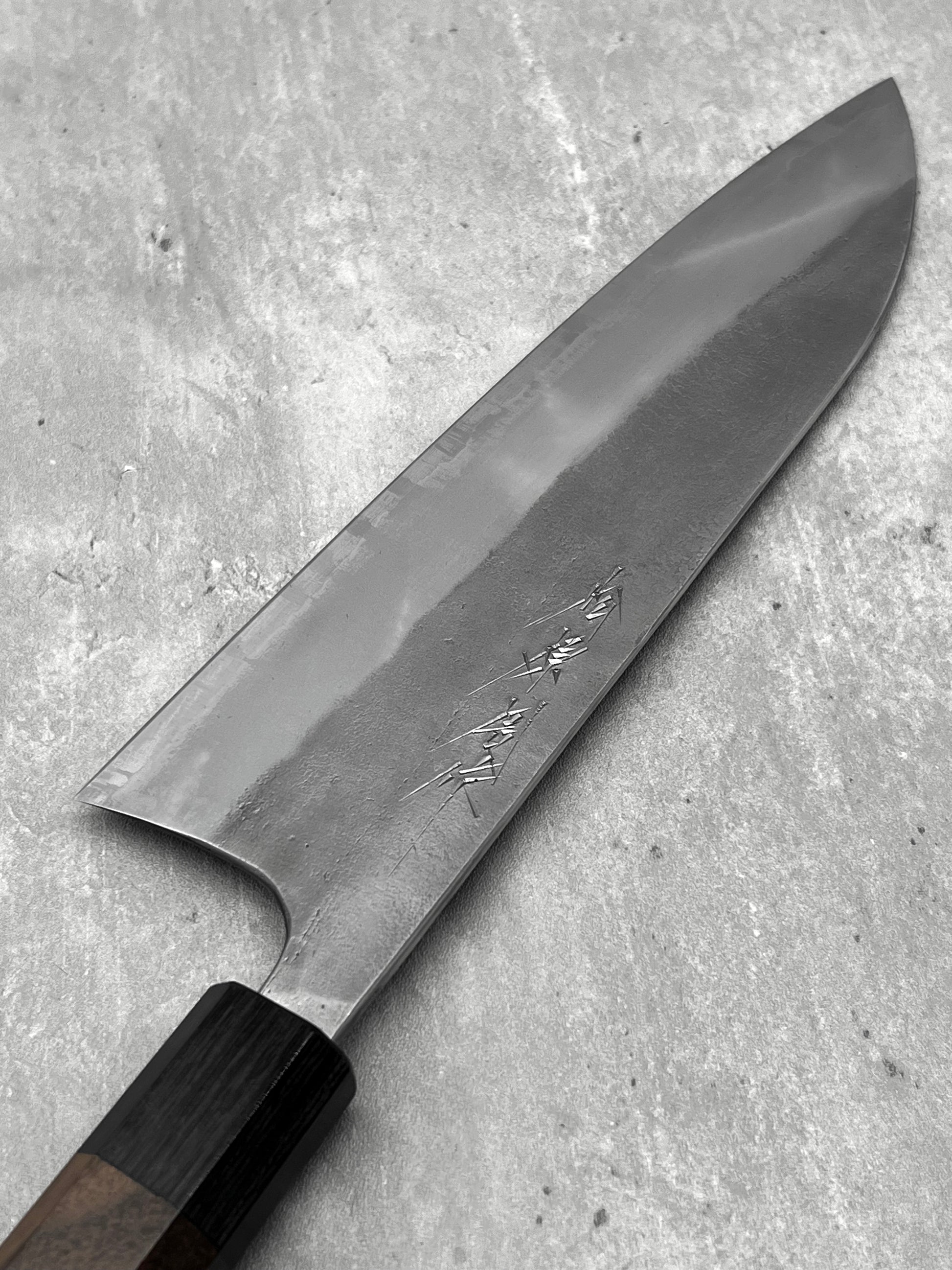 Matsubara Katsuto Tanaka japanese knife masaru knives Malaysia 210mm gyuto aogami 2 carbon steel nashiji rosewood Nagasaki chef 