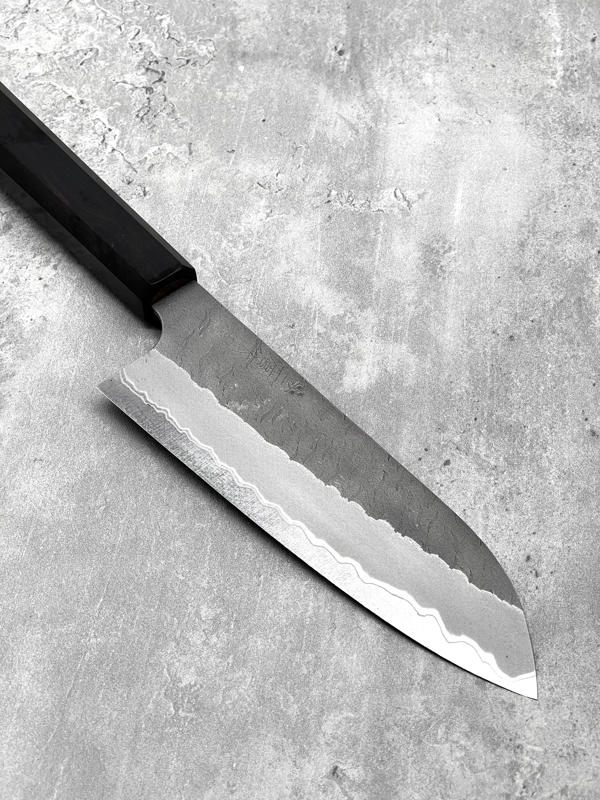 nigara hamono masaru knives Malaysia chef knife Japan aogami super carbon steel samurai 180mm santoku
