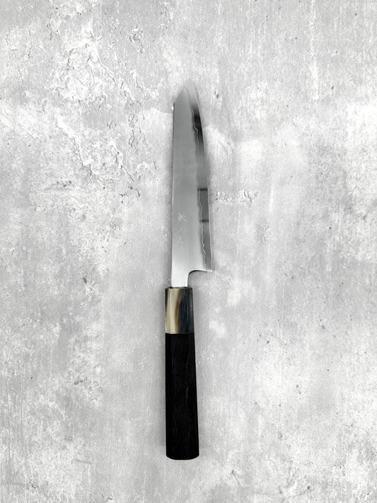 Tetsujin Ginsan 3 myojin masaru knives Malaysia petty 165mm japanese Malaysia ebony white horn toru 