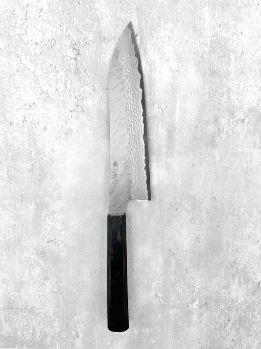 nigara Damascus vg10 gyuto 210mm ebony masaru knives Malaysia Japan japanese knife chef stainless steel. 