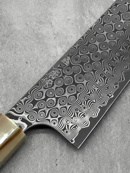 nigara kiritsuke gyuto anmon sg2 Damascus buffalo horn masaru knives Malaysia chef knife Japan 210mm sg2 stainless steel