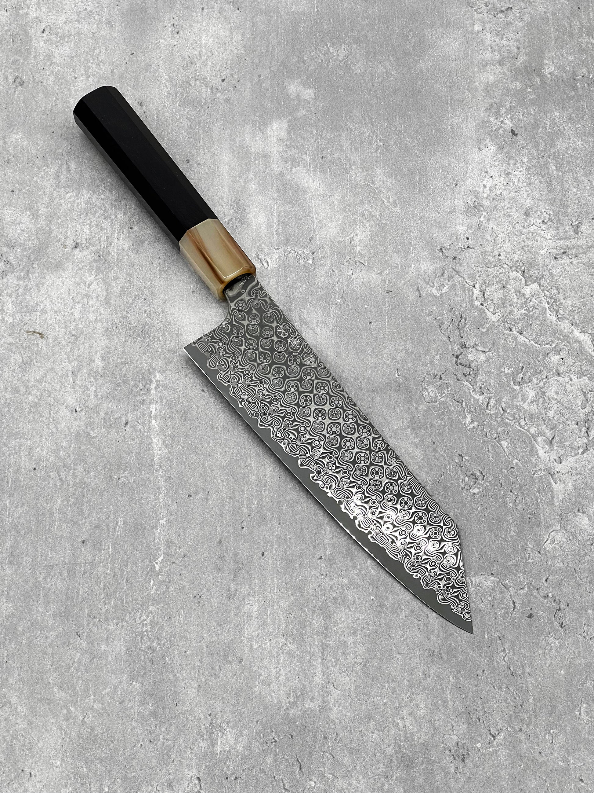 nigara kiritsuke gyuto anmon sg2 Damascus buffalo horn masaru knives Malaysia chef knife Japan 210mm sg2 stainless steel