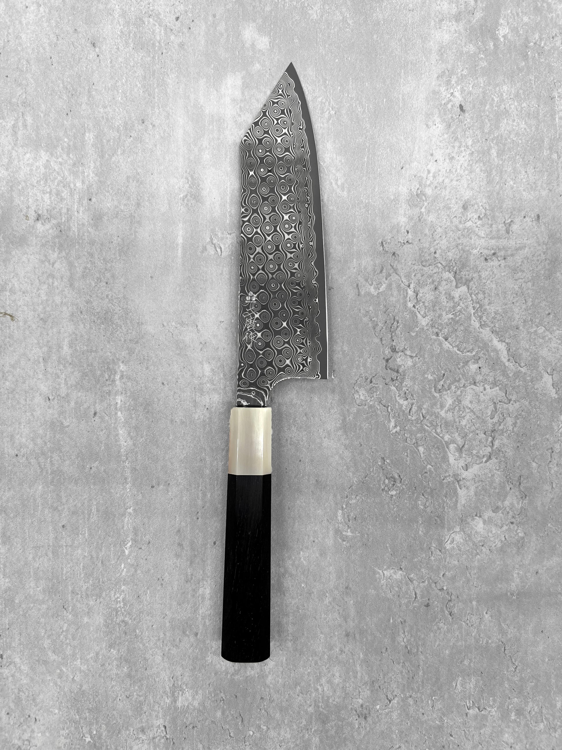 nigara anmon aomori Japan masaru knives Malaysia damascus sg2 white horn 180mm bunka stainless steel chef