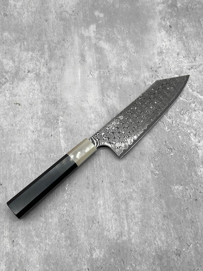 nigara anmon aomori Japan masaru knives Malaysia damascus sg2 white horn 180mm bunka stainless steel chef