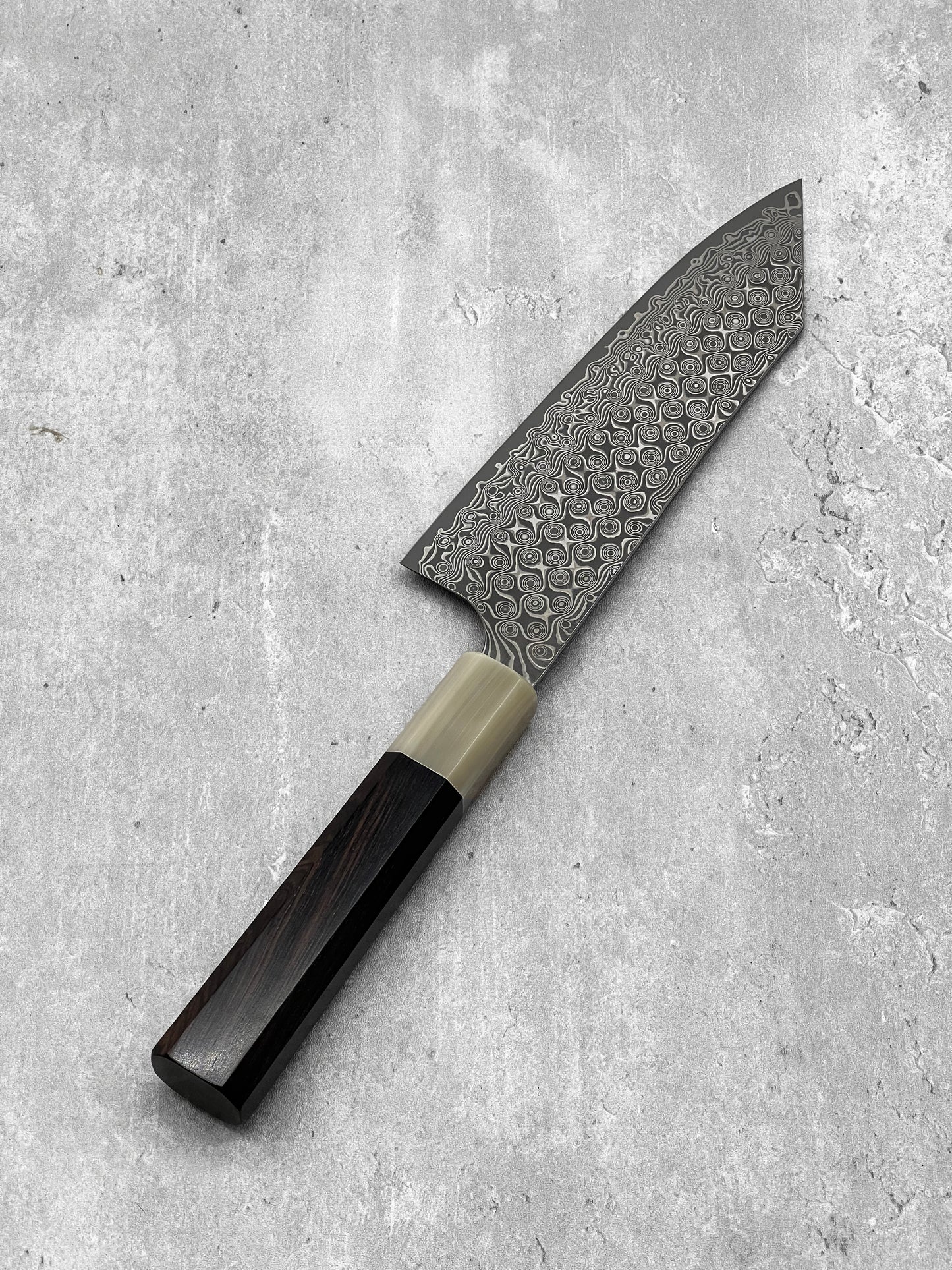 nigara anmon aomori Japan masaru knives Malaysia damascus sg2 white horn 180mm bunka stainless steel chef
