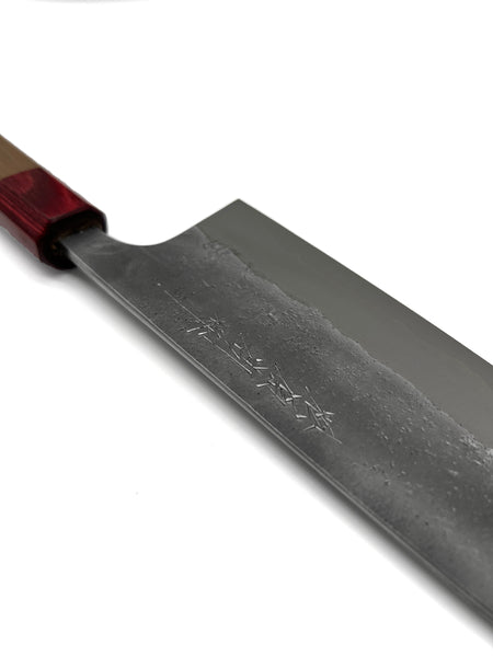 masaru knives Malaysia matsubara katsuto tanaka Japanese Japan carbon steel Aogami 2 blue steel multipurpose chef hand forged nashiji gyuto 210mm santoku 