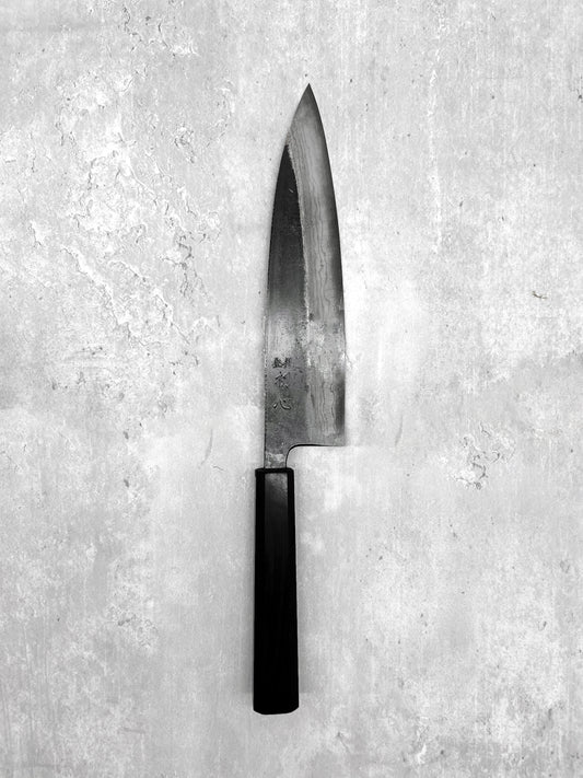 hatsukokoro kumokage 210mm damascus gyuto black kurouchi masaru knives Malaysia japanese knife handmade carbon aogami 2 