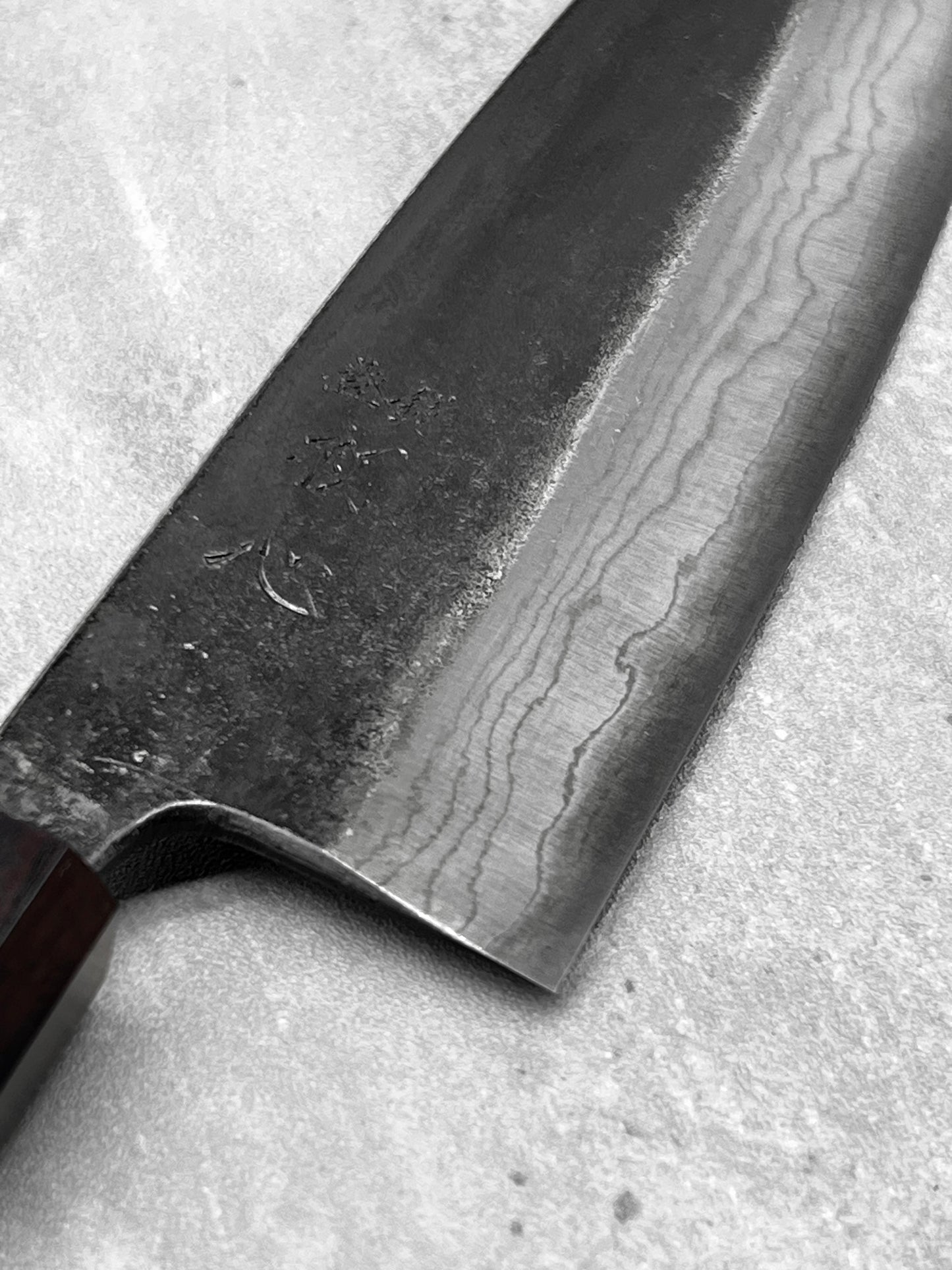 hatsukokoro kumokage 210mm damascus gyuto black kurouchi masaru knives Malaysia japanese knife handmade carbon aogami 2 