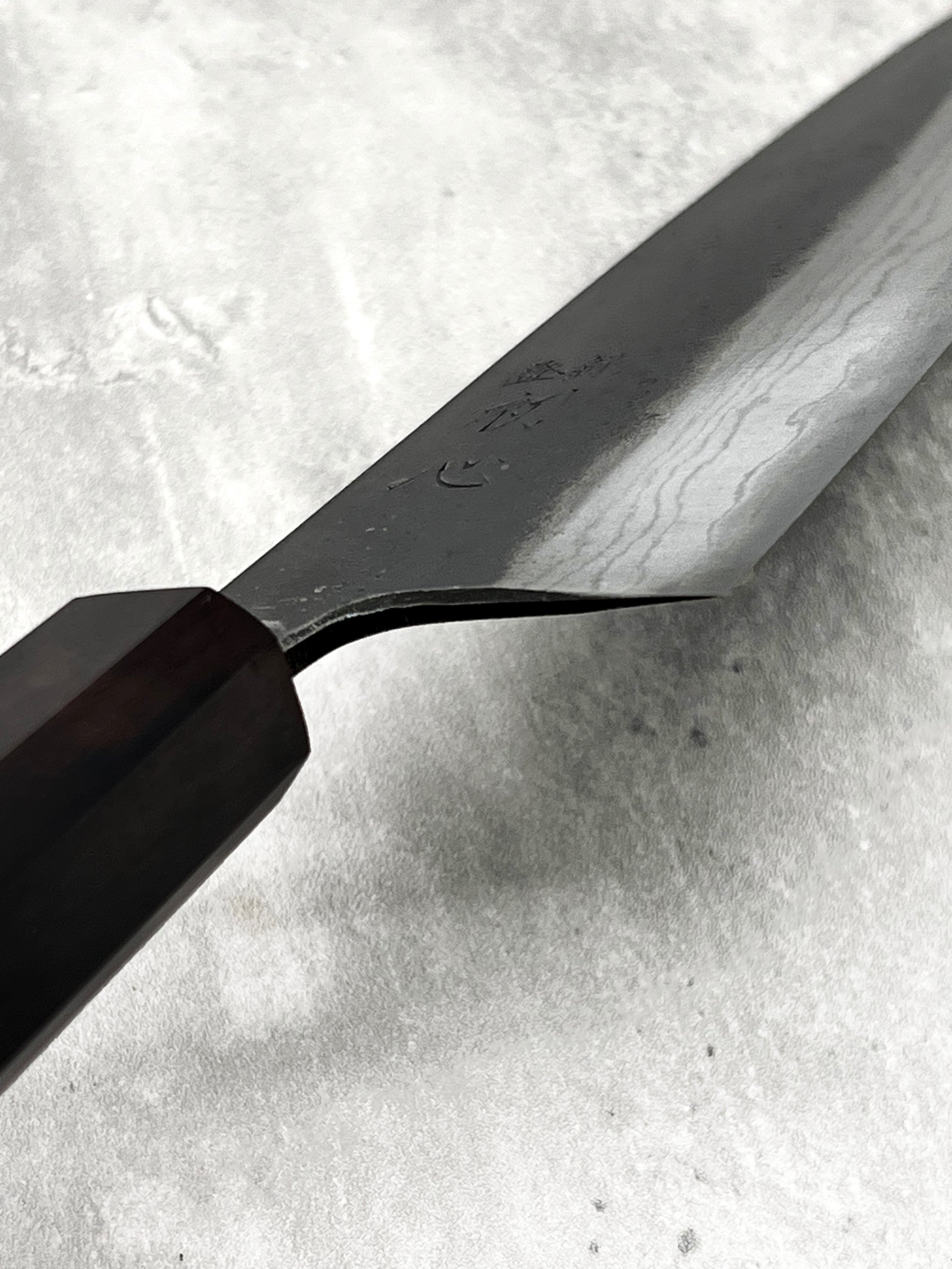 hatsukokoro kumokage 210mm damascus gyuto black kurouchi masaru knives Malaysia japanese knife handmade carbon aogami 2 