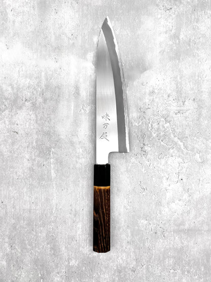 mutsumi hinoura shirogami #2 masaru knives Malaysia white steel gyuto 210mm japanese high carbon knife sanjo 