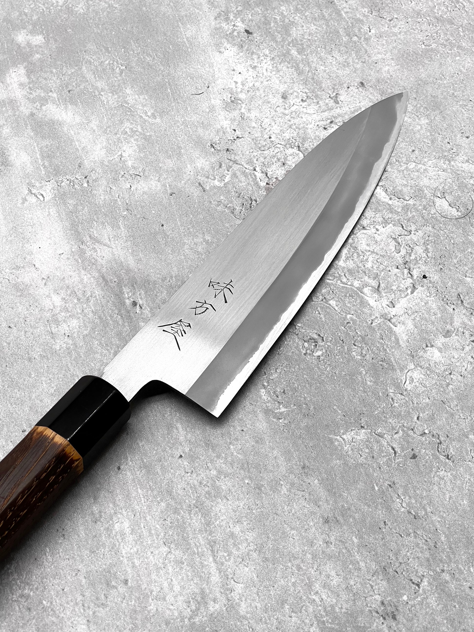 mutsumi hinoura shirogami #2 masaru knives Malaysia white steel gyuto 210mm japanese high carbon knife sanjo 