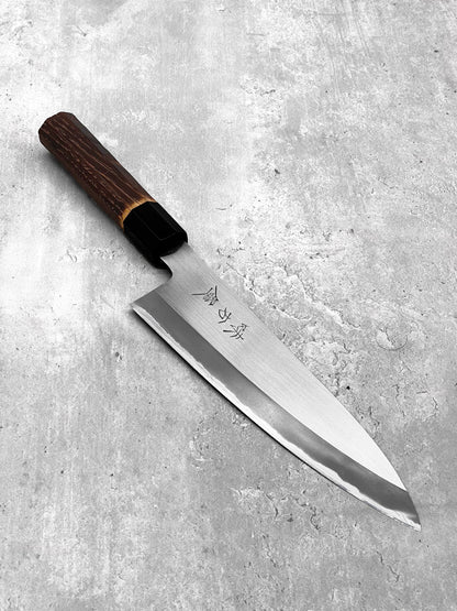 mutsumi hinoura shirogami #2 masaru knives Malaysia white steel gyuto 210mm japanese high carbon knife sanjo 