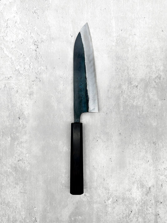 hatsukokoro kuronami blue 2 aogami masaru knives Malaysia Japan japanese knife chef santoku 165mm ebony carbon steel 