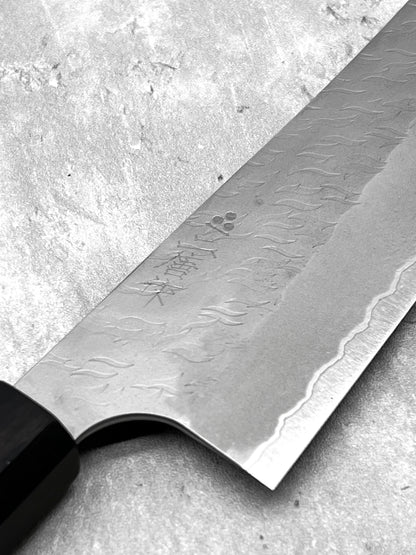 nigara masaru knives Malaysia aogami super 180mm bunka Japanese chef knife carbon steel multipurpose tsuchime