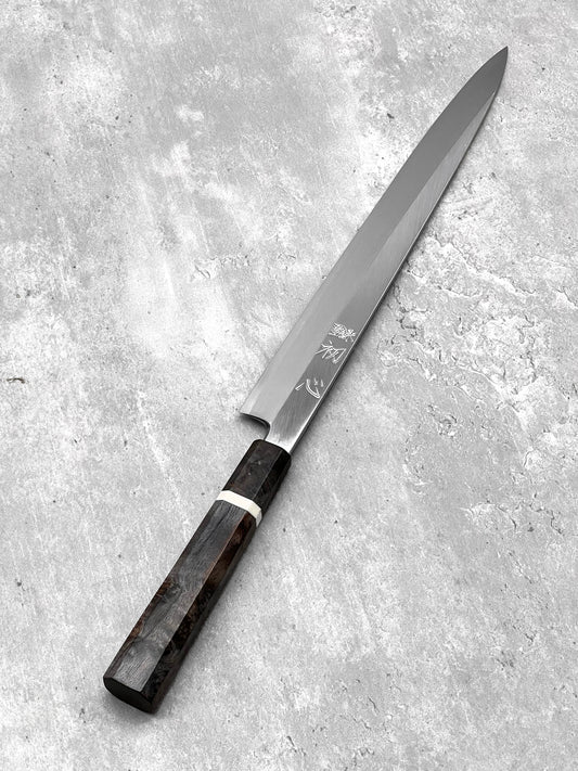 hatsukokoro Myojin 300mm masaru knives Malaysia Japan chef knife Yanagiba shirogami carbon steel tofu slicer fish sashimi 