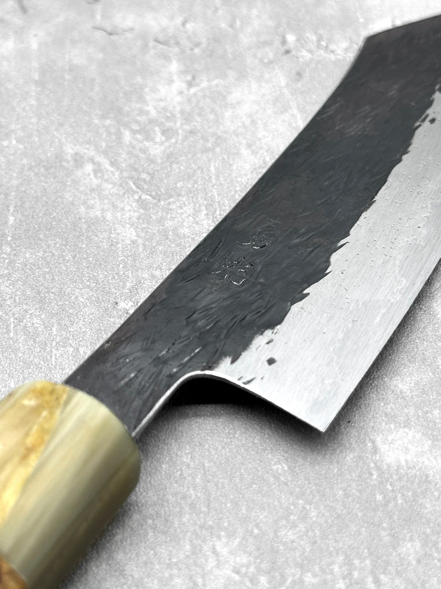 isamitsu masaru knives Malaysia Japan japanese carbon steel shirogami kiritsuke limited edition local burl buffalo horn 135mm chef 