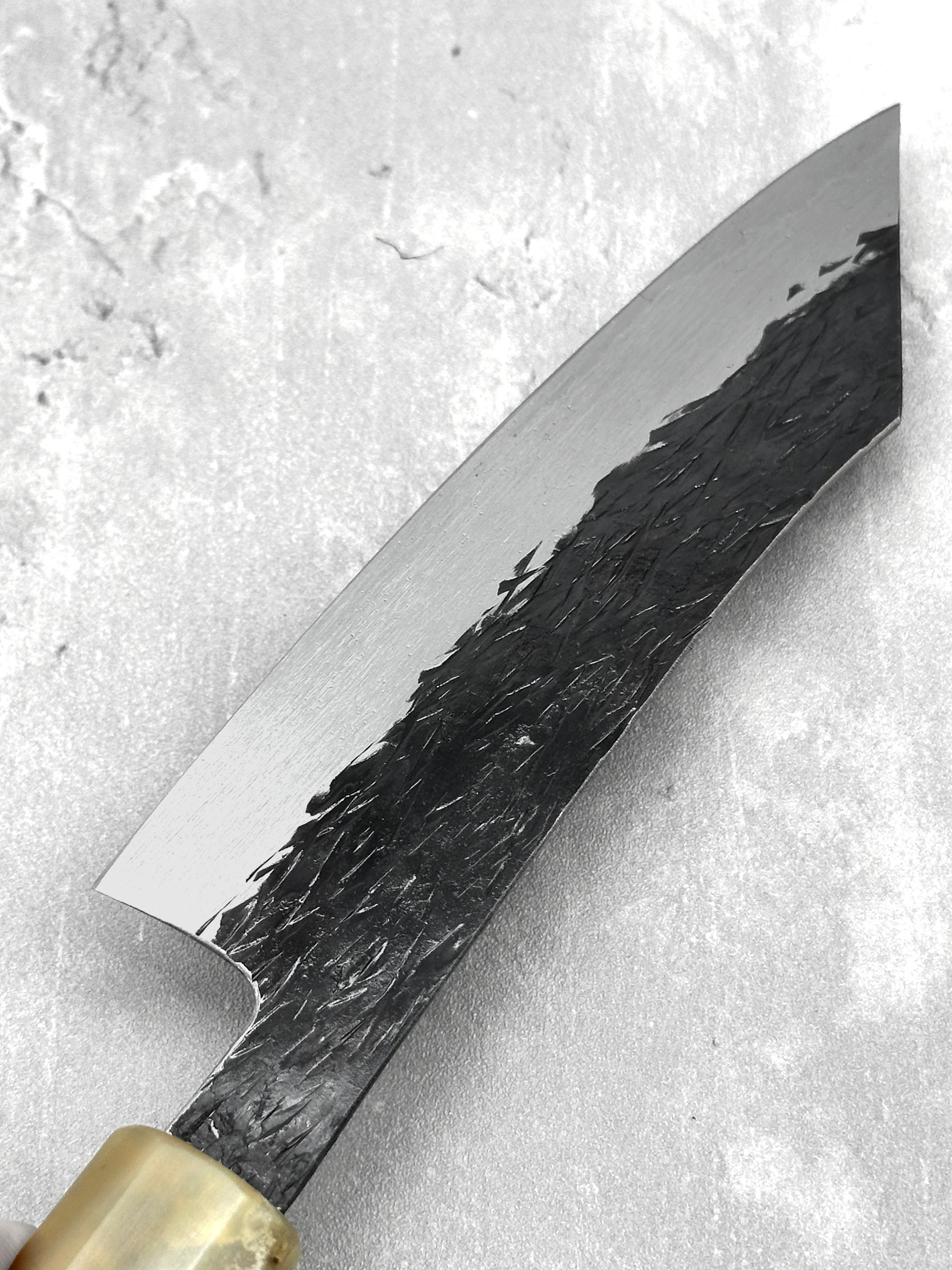 isamitsu masaru knives Malaysia Japan japanese carbon steel shirogami kiritsuke limited edition local burl buffalo horn 135mm chef 