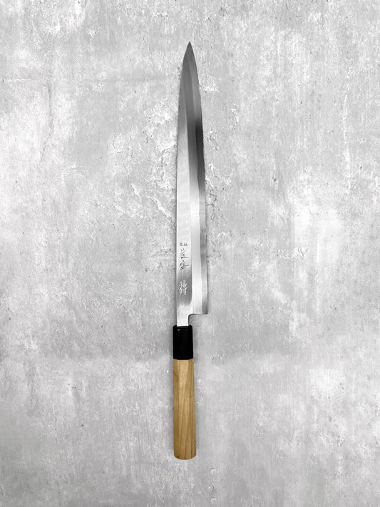masaru knives Malaysia masaya Shimizu Touroku Sakai yanagiba 300mm carbon steel shirogami #2 sashimi chef japanese knife 