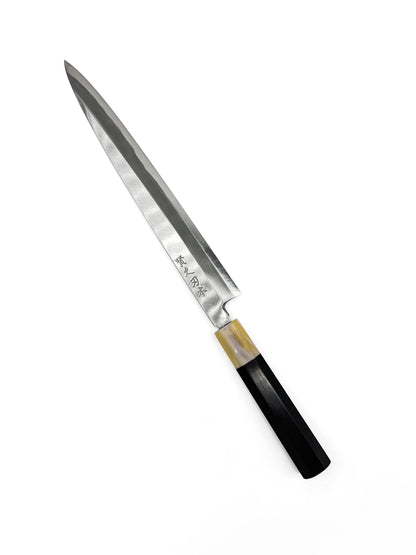 Masaru Knives Malaysia Japanese knives Japan Aogami 2 carbon steel sashimi yanagiba single bevel left right handed ebony white buffalo chef kitchen 