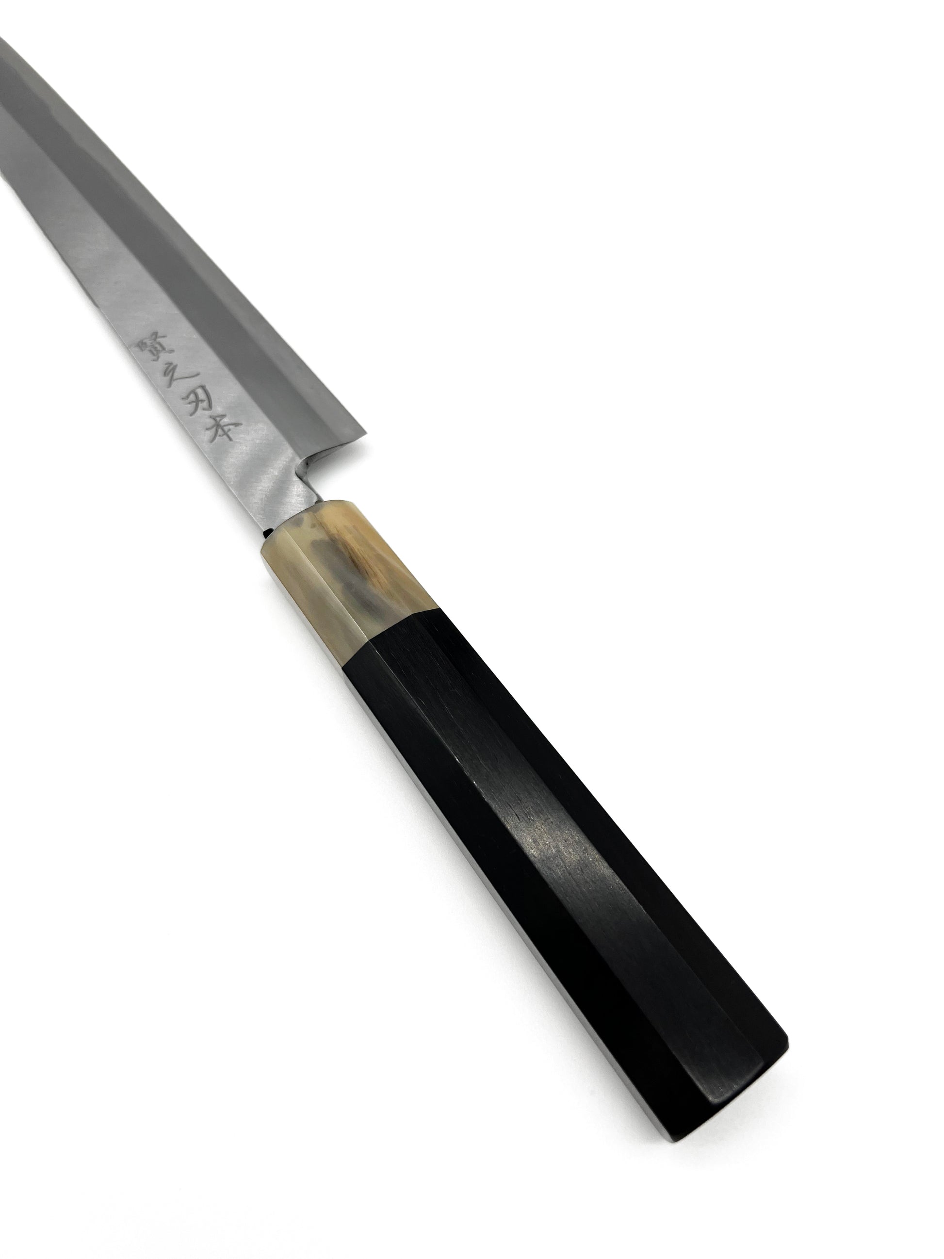 Masaru Knives Malaysia Japanese knives Japan Aogami 2 carbon steel sashimi yanagiba single bevel left right handed ebony white buffalo chef kitchen 
