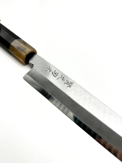 Masaru Knives Malaysia Japanese knives Japan Aogami 2 carbon steel sashimi yanagiba single bevel left right handed ebony white buffalo chef kitchen 