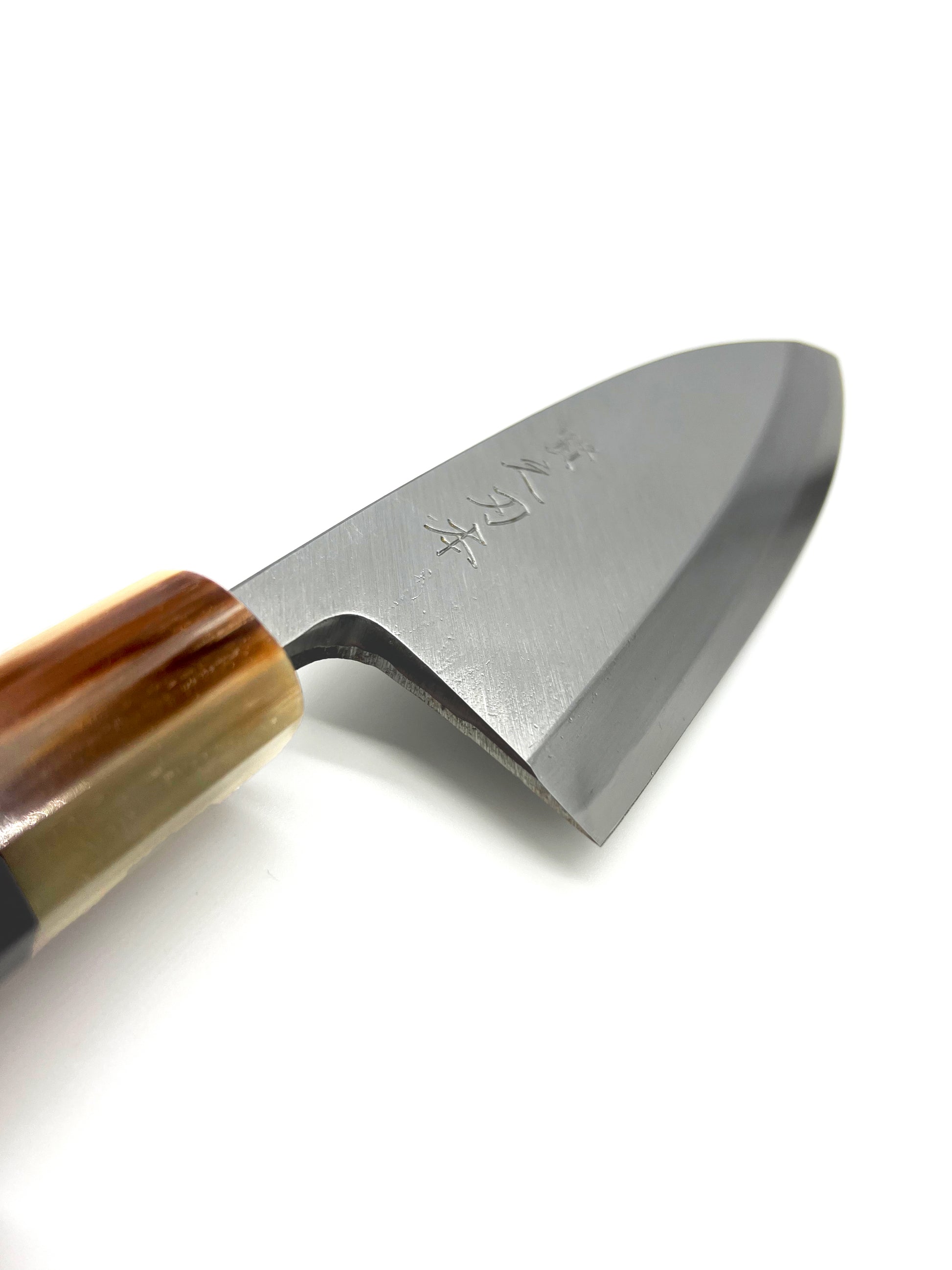 Masaru Knives Malaysia Japan deba 150mm Aogami 2 ebony white buffalo horn hand forged carbon steel fish 