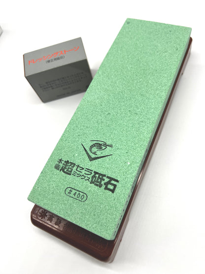 Naniwa Chosera #400 with Stand and Nagura