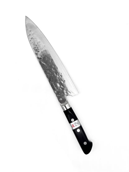 [SAVE 15% ] Teruyasu Fujiwara 藤原照康 "Maboroshi no Meito" Shirogami #1 Tsuchime Nashiji Gyuto 210mm