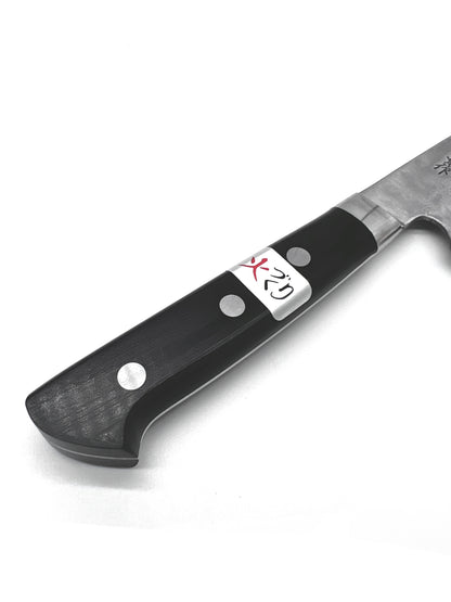 [SAVE 15% ] Teruyasu Fujiwara 藤原照康 "Maboroshi no Meito" Shirogami #1 Tsuchime Nashiji Gyuto 210mm