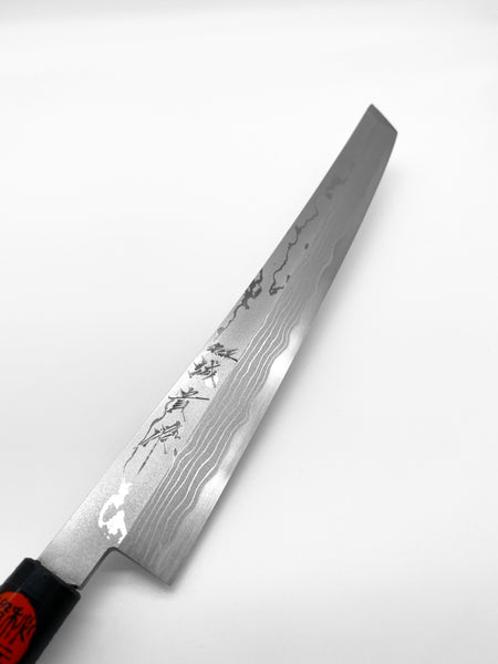 Shigeki Tanaka Aogami #2 Damascus Sakimaru 330mm with Magnolia Handle